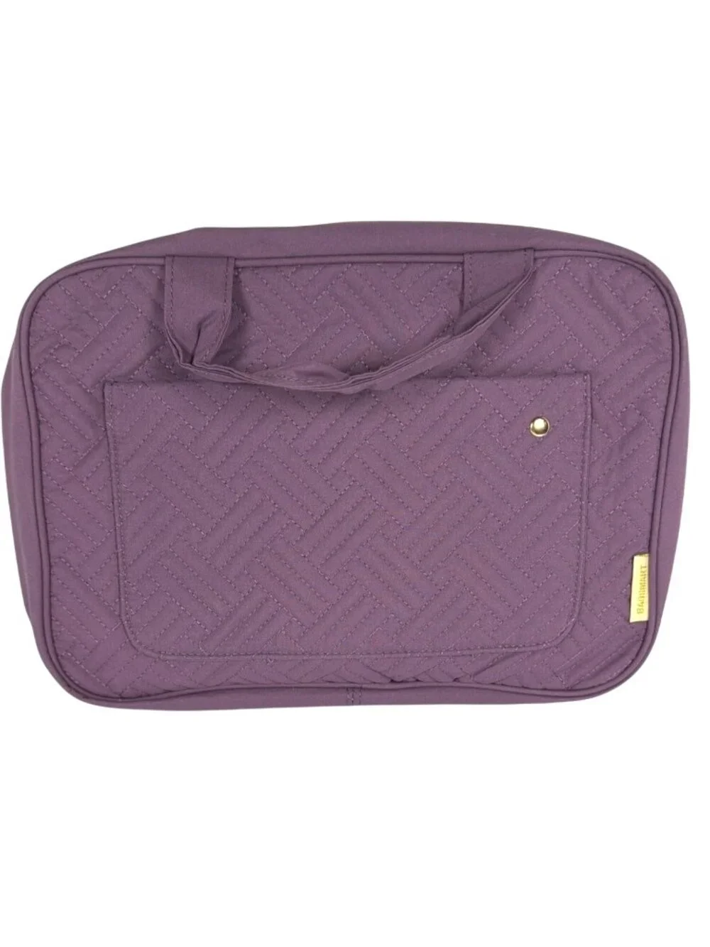 Travel Toiletry Bag Hanging Hook Quilted Fabric Purple Zipper Closures BagSmart